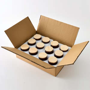 Frasco de Vidro Âmbar Fosco para Velas de 220ml (12 Peças/Caixa) - Tampa de Pinheiro Natural, Envio em 3 Dias e Embalagem de Papelão Corrugado EPE - Product Image 3