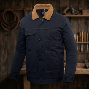 Windproof Water-Repellent <b>Padded</b> Cotton Jacket with Corduroy Accent | T-BUC TB-325J OEM/ODM Korean Brand - Product Image 3
