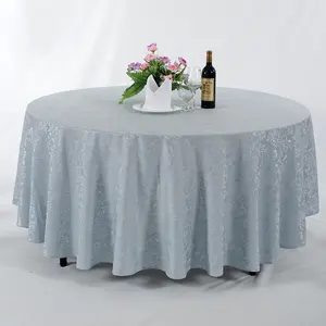 Satin Fabric Hotel Tablecloth Big Round Table Hotel Restaurant Tablecloth Simple Banquet Round Tablecloth Table