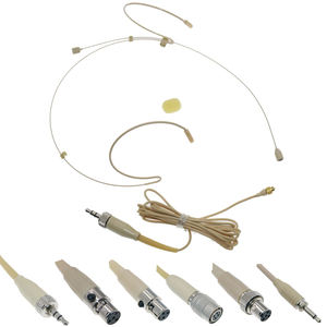 Cable desmontable con micrófono de doble oreja para G2 G3 G4 ULXD4 QLXD SLXD PGXD AD4D SLX ACT ATW Cable separable 6 enchufes Beige - Product Image 1