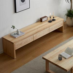 Moderno Design semplice cenere puro legno massello <span class=keywords><strong>TV</strong></span> Stand nordico piccolo appartamento per il soggiorno a casa <span class=keywords><strong>con</strong></span> caratteristica di atterraggio per soggiorno - Product Image 2