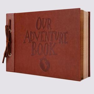 Carnet d'adresses A3 en cuir spirale avec logo photo en relief – Notre Aventure – Fait main – Feuilles mobiles – Cadeau souvenir - Product Image 1