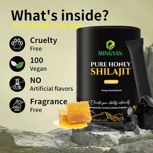 Bâtonnets de Shilajit Pur de l'Himalaya avec des composants organiques Miel, Safran (30). Sgl. Utiliser. Boosts E & Imm. 85+ min., 75%+ d'acide fulvique. - Product Image 2