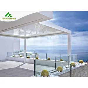 Giardino esterno 3x4 usato tetto di vetro di alluminio tenda da sole patio automatico spiaggia pergola per la vendita