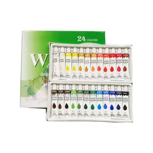 World class 12 colors 12ml tubes water color paint OEM logo professional watercolor with EN71 ASTM certificate