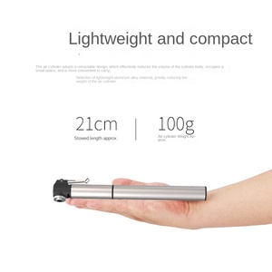 ปั๊มลมจักรยานไฟฟ้าแบบพกพาขนาดเล็กทำจากอะลูมิเนียมอัลลอยด์วาล์วแรงดันสูงสำหรับยางรถจักรยานไฟฟ้าจักรยานเสือภูเขาบนถนน - Product Image 3