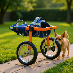 Silla de Ruedas Manual para Mascotas, de 2 Ruedas, Ligera y Ajustable, para Perros Lesionados o Discapacitados, con Ruedas Amortiguadoras - Product Image 2