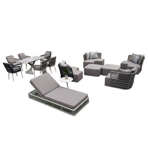 Mesa de Aluminio Darwin de Foshan con Tablero Personalizado y Sillas para Comedor Exterior, Ideal para Hoteles y Terrazas Modernas, 12 Asientos - Product Image 6
