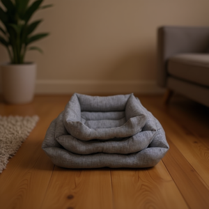 Set di 3 Cucce Quadrate Monocromatiche per Cani con Ingresso, Eleganti Letti per Animali Domestici - Product Image 3