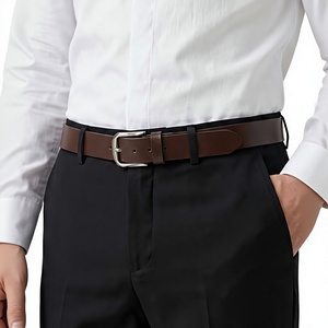 ELYSIAN INDUSTRIES Cinturón Casual de Cuero Genuino para Hombre, Hebilla de Aleación con Pin Rectangular, Logotipo Personalizado, Ancho de 3.4cm, 100-130cm - Product Image 5
