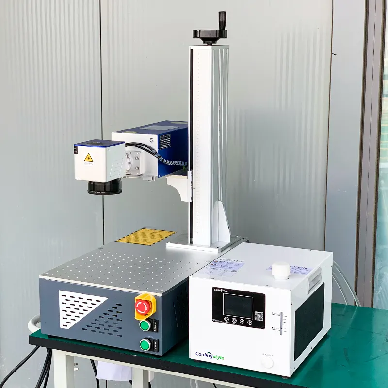Độ chính xác cao 3W 5W 10W 15W sợi UV Laser đánh dấu Máy khắc máy cho kính PVC PE phi kim loại