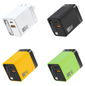 Power Opladen Head Uk Standaard 65W Reis Snellader Met Intrekbare Kabel Dual Port Block Pd 30W/35W Usb Smart Cellphone - Product Image 4