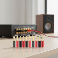 Adaptateur audio mâle en laiton de haute qualité, connecteur sans soudure pour câble de 4 mm, type banane
