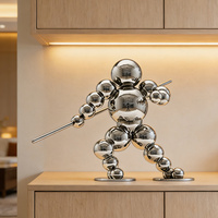 Sculpture moderne en acier inoxydable poli 304/316, écologique, personnalisable, figurine, décoration d'intérieur, semi-fait main, décoration de bureau