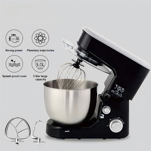 Robot pâtissier électrique planétaire 3-en-1 avec bol mélangeur rotatif excentrique de 5 L et 3 vitesses pour cuisine domestique - Product Image 5