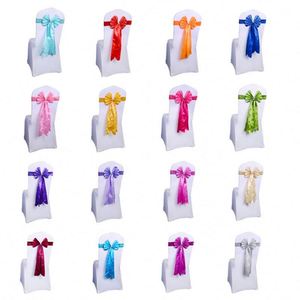 Nœuds en satin pour chaises de mariage, d'anniversaire, de banquet, de réception, chaises pliantes et événementielles - Product Image 1