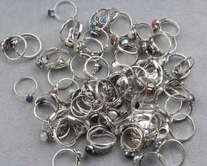 Excellent Quality Best Selling <b>Indian</b> Brass Natural Mixed Gemstone Classic Assorted 925 Silver Plated Assorted <b>Rings</b> Jewelry - Product Image 2