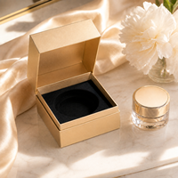 Boîte cadeau de luxe personnalisée pour pot de crème, avec emballage rigide en carton gris recyclable et doublure en mousse pour crème pour le visage et soins de la peau