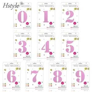 Ballons en aluminium avec chiffres de 0 à 9, couleur or et argent, 16, 32, 40 pouces, décoration de fête d'<span class=keywords><strong>anniversaire</strong></span> pour enfants, cadeaux de mariage, SBF133 - Product Image 2
