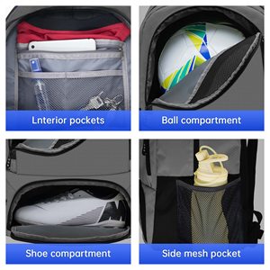 Sac à dos de sport pour football, volley-ball, gym, avec compartiment pour chaussures et ballon, sac de basketball - Product Image 5