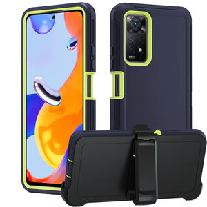 Étui de défense anti-chute robuste pour Xiaomi <span class=keywords><strong>Redmi</strong></span> Note 11Pro 4G/5G couverture de téléphone multicouche avec clip de ceinture - Product Image 4