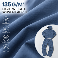 Ensemble de survêtement coupe-vent personnalisé pour homme : pantalon et veste athlétiques, séchage rapide, confortables pour l'entraînement, les activités de plein air et la course à pied