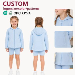 Giacca <span class=keywords><strong>con</strong></span> Cappuccio e Zip Integrale per Ragazze, Manica Lunga, Abbigliamento Casual per Attività all'Aperto, Viaggi e Scuola - Product Image 1