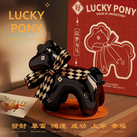 Ornement porte-bonheur en porcelaine Tonfo, thème Cheval, Cadeau du Nouvel An, Cadeau promotionnel, Guochao, Création d'inspiration chinoise pour la maison