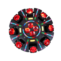 Projecteur de scène DJ LED DMX Stroboscope 8 bras Bee Eye 240W RGBW Laser Lumière de fête à tête mobile télécommandée pour Mariage et Parc à thème