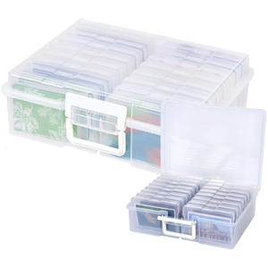 Boîte de rangement rectangulaire transparente en PP moulé par injection pour scrapbooking, aiguilles à tricoter, et photos – Multifonctionnelle et empilable - Product Image 1