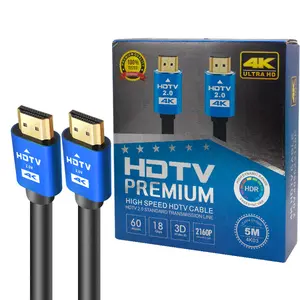 Cabo hdmi 2.0 retrô personalizado, china, fabricante, 4k, 60hz, 3d, 1080p, 18gbps, alta velocidade, ethernet