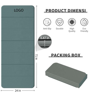 Esterilla de Yoga Plegable de 7 Pliegues, 70x24 Pulgadas, 1.5 Pulgadas de Grosor, Esterilla de Ejercicio Plegable, Duradera, Antideslizante, de Espuma, Compacta, Ligera y Portátil para Viajes - Product Image 2