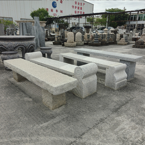 Meubles de jardin, chaises pour la maison, la cour et l'école, bancs et tabourets modernes en pierre de granit naturelle sculptée, bancs de paysage - Product Image 3