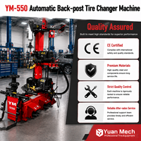 Machine à changer les pneus automatique YuanMech YM-550 à montage arrière, pour jantes de 13 à 26 pouces, pour voitures/SUV/camions légers, certifiée CE, 220V/380V, garantie 14 mois