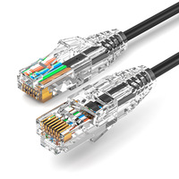 Cable Ethernet OEM ODM Cat 6A, Cat5e, Cat6, Cat7 de 1m, 2m, 3m, 5m, Cable de Conexión Delgado