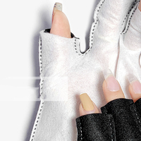 Gants jetables noirs de protection anti-UV pour ongles, manucure pour Nail Art, lampe sèche-gel, gant UV