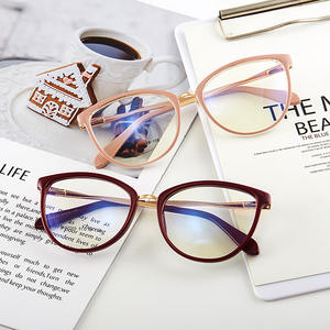 Gafas de Sol Cat Eye 87005 para Mujer, Montura Completa, Anti-Luz Azul, Gafas Ópticas, Estilo Europeo, Diseño Moderno - Product Image 1