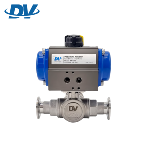 Free Shipping Sanitary <b>Ball</b> <b>Valve</b> Free Sample Good Quality Industrial Pneumatic Sanitary 3-Way <b>Ball</b> <b>Valve</b> Single Acting - Product Image 3