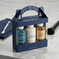 Boîte cadeau personnalisée en plastique transparent PET imprimée avec poignée pour emballage de cosmétiques et de maquillage