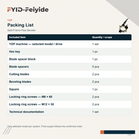 Système d'équipement de découpe et de chanfreinage de tuyaux à cadre fendu YDP89 E pour projets de fabrication