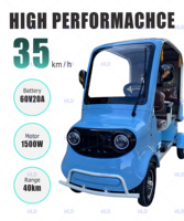 Quadricycle électrique homologué pour la route HLD, moteur 1500W, vélo électrique à 4 roues pour usage domestique et déplacements sur de courtes distances