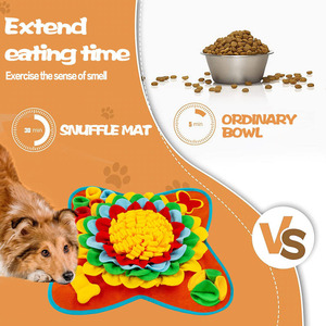 Colorato grande fiore per animali domestici stuoia di arricchimento cane che annusa allenamento cibo coperta Puzzle lento mangiatoia per cani - Product Image 5