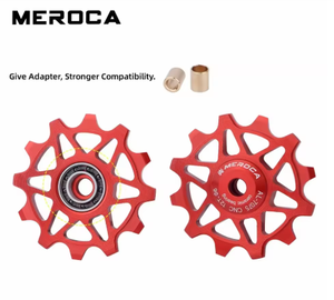 Poleas de Cerámica MEROCA 12/14T para <span class=keywords><strong>Desviador</strong></span> de Bicicleta <span class=keywords><strong>9v</strong></span> 10v 11v, Poleas de Cerámica para <span class=keywords><strong>Desviador</strong></span> Trasero de Bicicleta de Montaña y Carretera - Product Image 5