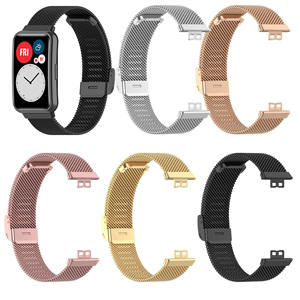 Correa de reloj milanesa magnética de acero inoxidable para <span class=keywords><strong>Huawei</strong></span> Watch <span class=keywords><strong>Fit</strong></span> Strap en stock - Product Image 2
