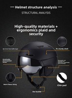 Nouveau casque de ski thermique professionnel pour le sport, avec lunettes REVO réelles, casque de ski unisexe pour adultes avec verres protecteurs extensibles