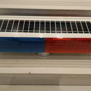 Led năng lượng mặt trời bảng điều khiển giao thông ánh sáng màu đỏ màu xanh nhấp nháy cảnh báo sản phẩm cho đường bộ - Product Image 3