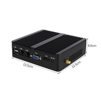Mini PC industriel sans ventilateur Intel N2830 double LAN, boîtier métallique, mini serveur embarqué pour l'automatisation OEM ODM
