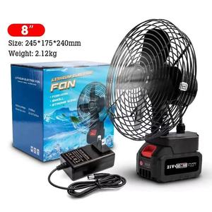 Elegante Ventilatore Portatile <span class=keywords><strong>in</strong></span> <span class=keywords><strong>Metallo</strong></span> per Campeggio e Viaggi - Facile Installazione a Terra, 2 Velocità del Vento - Product Image 1