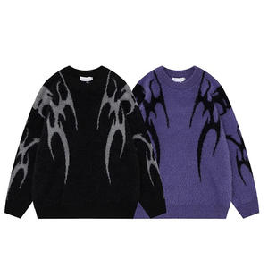 สเวตเตอร์ผ้าขนแกะสำหรับผู้ชายเสื้อถักแบบสวมหัวคอกลมแบบสวมหัวเสื้อสเวตเตอร์ถักสำหรับฤดูหนาวโลโก้ออกแบบได้ตามต้องการ - Product Image 3