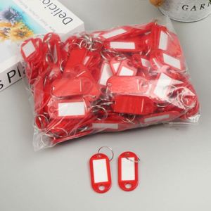Pack of 10 Plastic <b>Tags</b> Key Labels With Split for Luggage Pet <b>Name</b> Stick Convenient - Product Image 3
